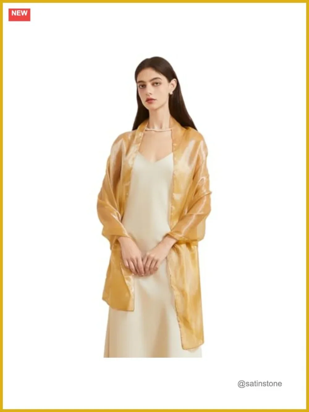 Womens Silk Sheer Shawl Wrap Scarf Organza Evening Wedding